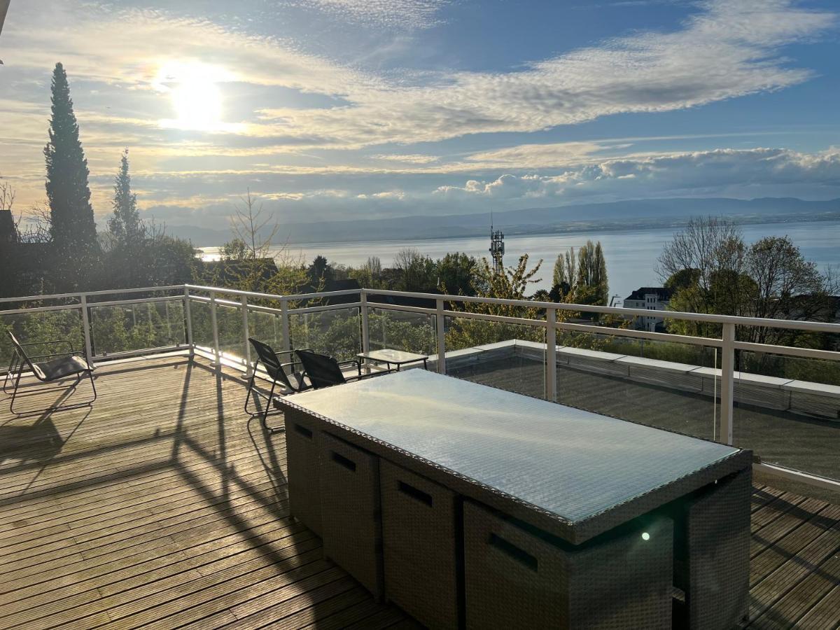 Leman Panoramique Avec Terrasse A Deux Pas Du Centre-Ville Évian-les-Bains Dış mekan fotoğraf