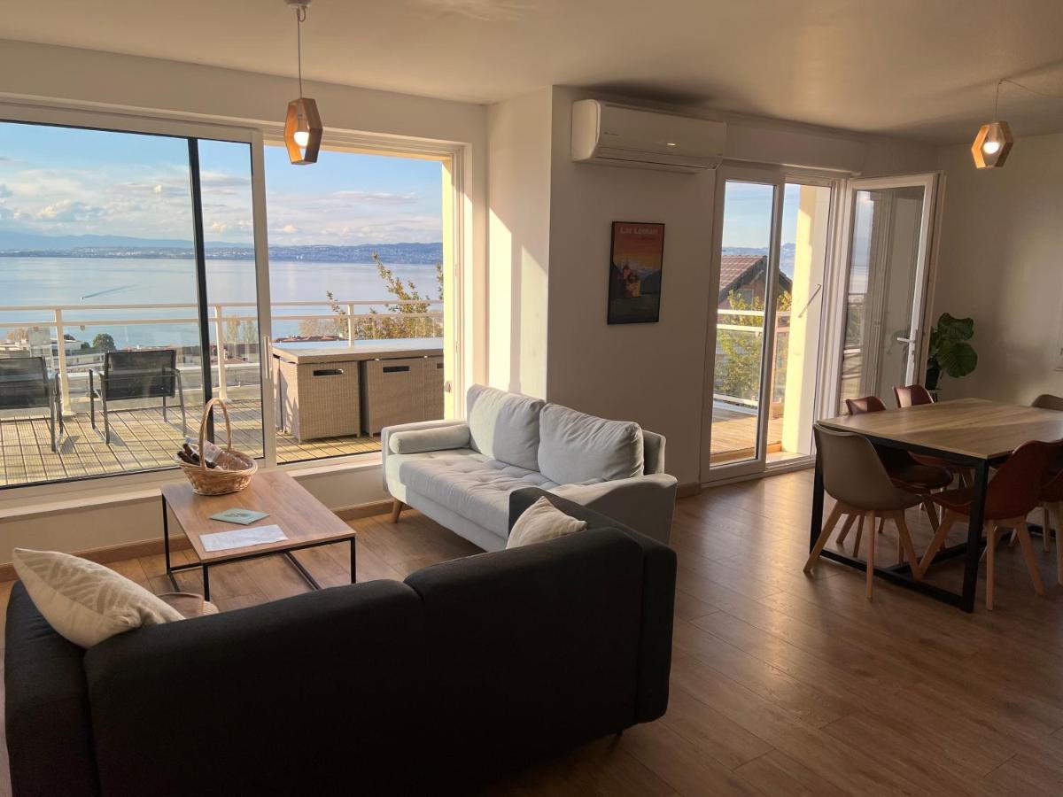 Leman Panoramique Avec Terrasse A Deux Pas Du Centre-Ville Évian-les-Bains Dış mekan fotoğraf